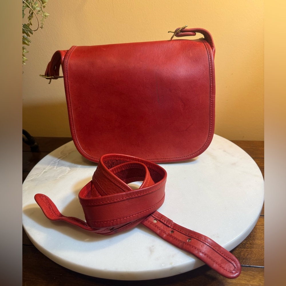 COACH vtg NYC RED CLASSIC POUCH🔥9170 bag🔥